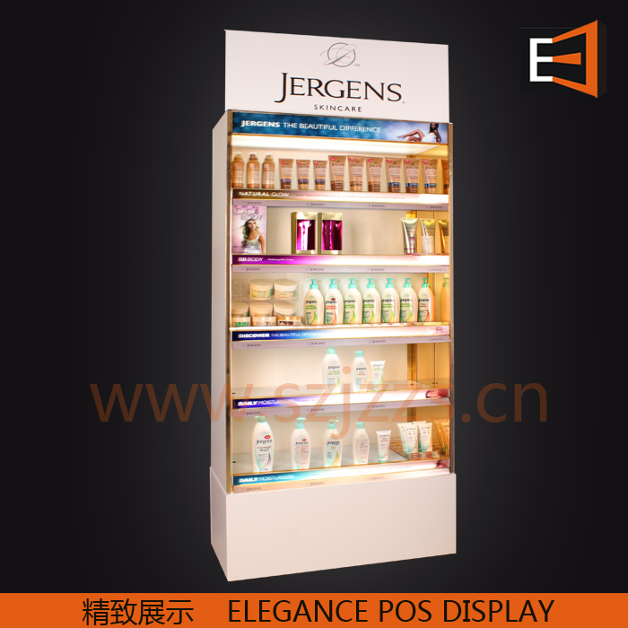 發(fā)光化妝品展示架展示柜