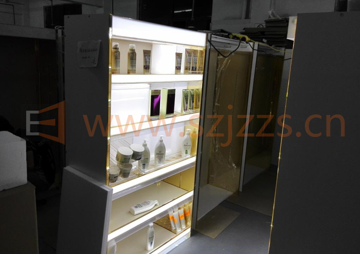 化妝品展示架打光效果