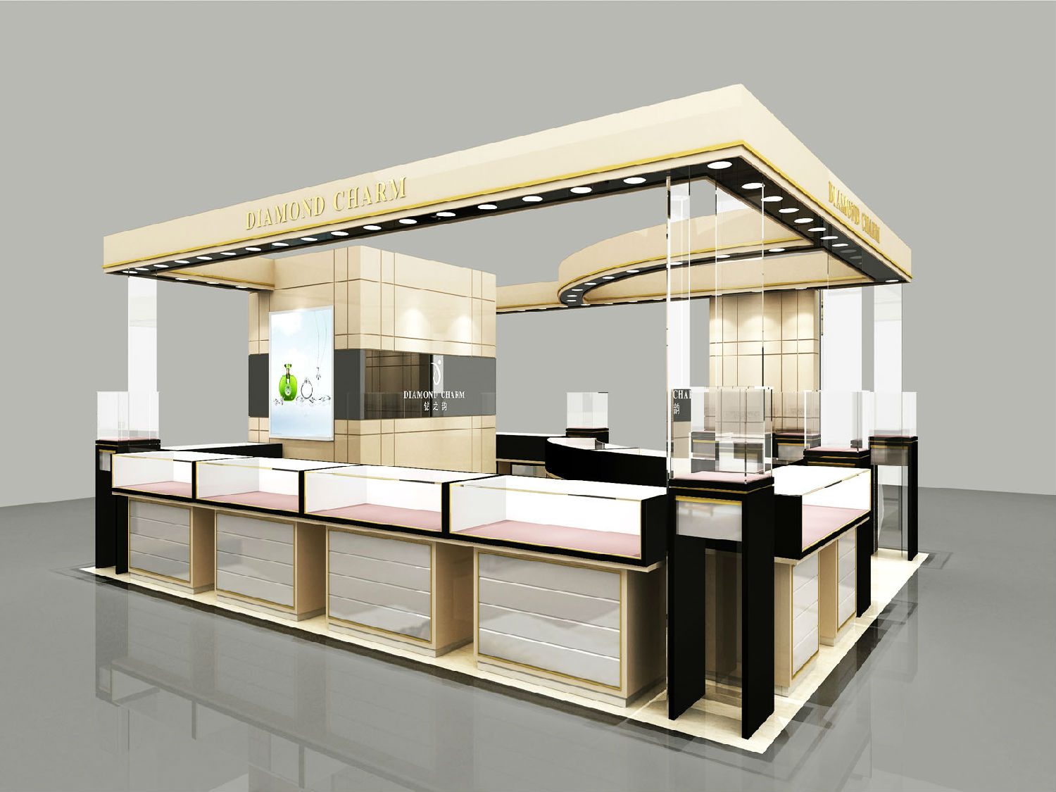 珠寶店展示架效果圖