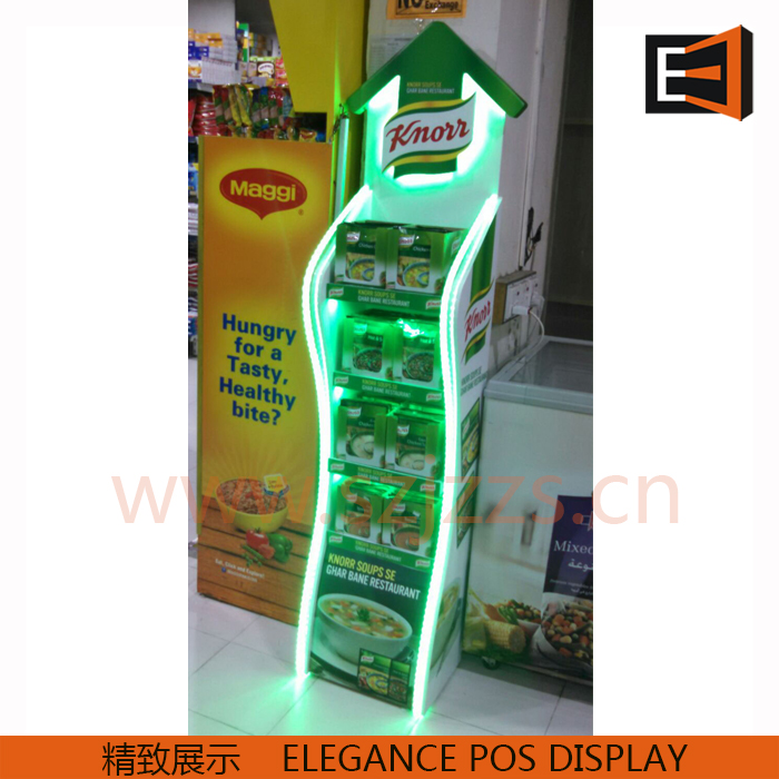 食品展示架燈光效果